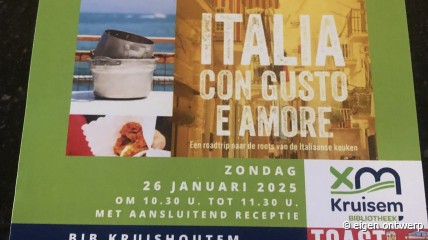 Toast Literair :Culinaire Lezing : Italia con gusto e amore